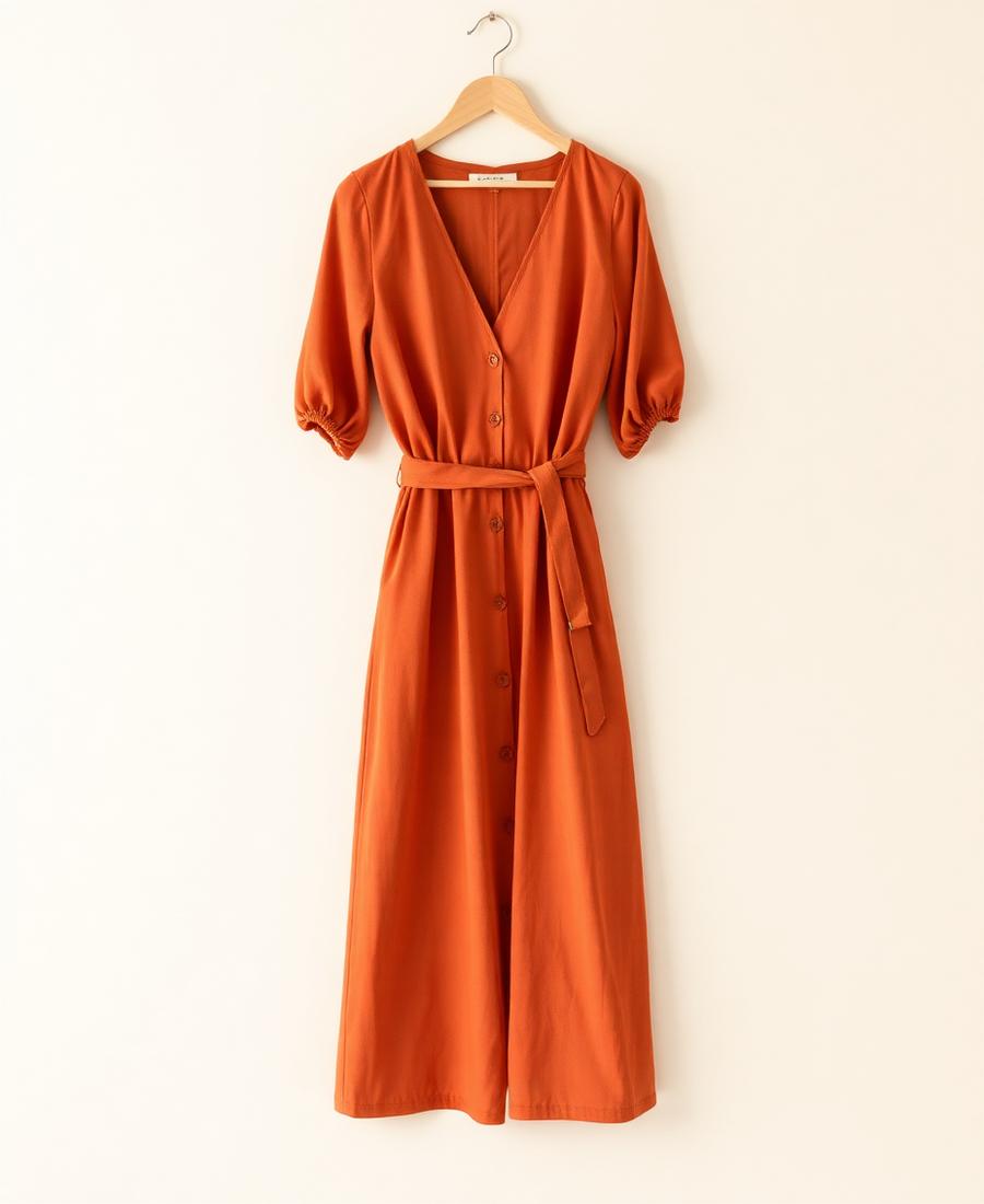 Vestido Terracota Aurora